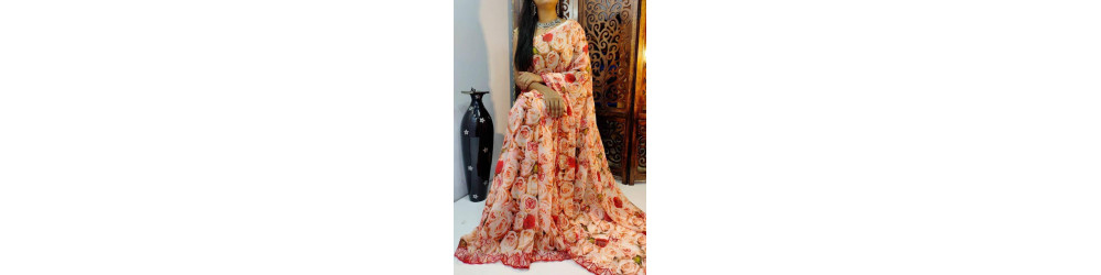 Sarees: New Arrivals: Lite weight Georgette Rs.400 to Rs.800
